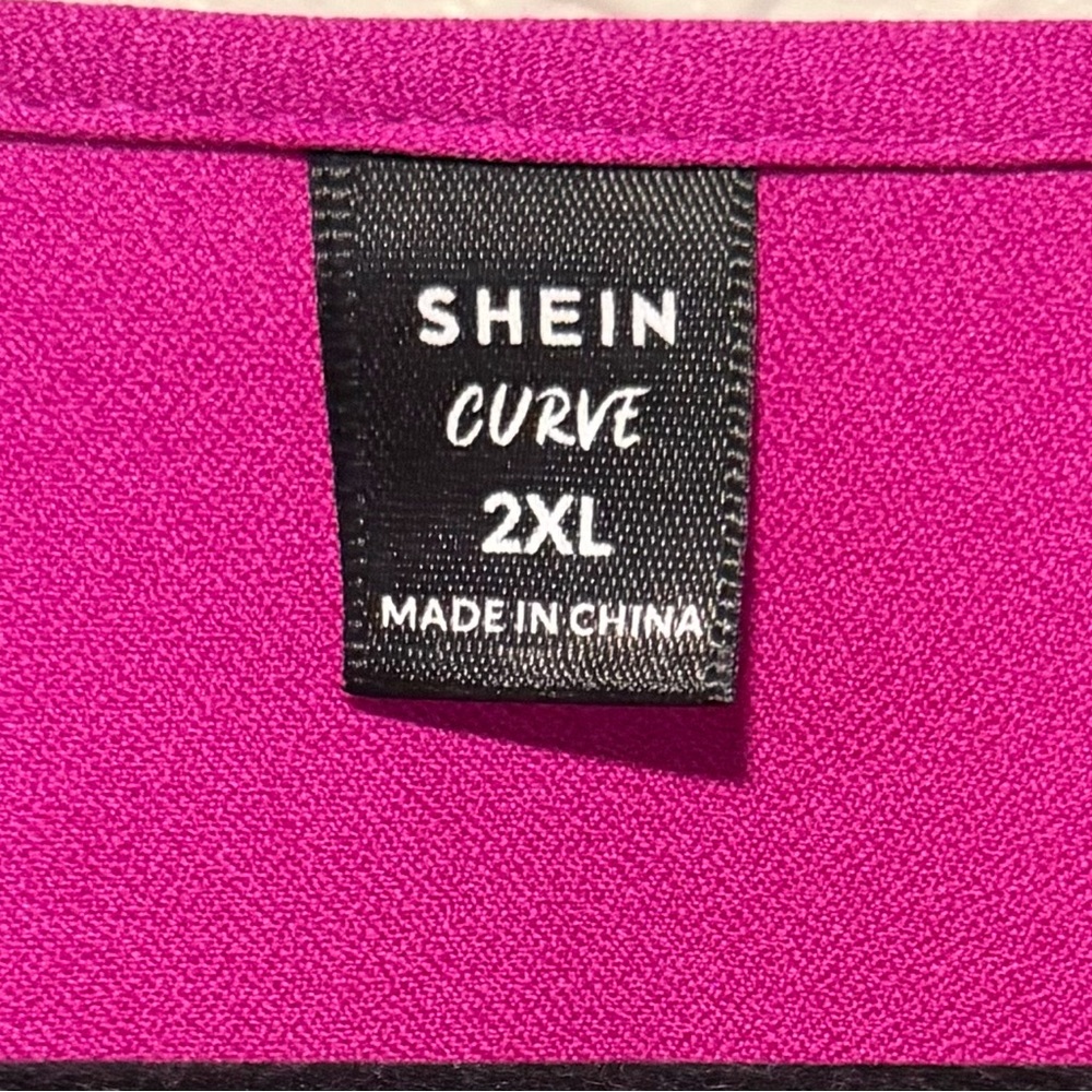 Fuchsia Ruffle Sleeve Blouse - Picture 2 of 2